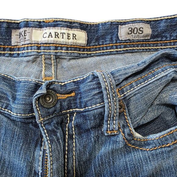 BKE Women's "Carter" Straight Jeans - Distressed Denim - Size 30S - Picture 4 of 8
